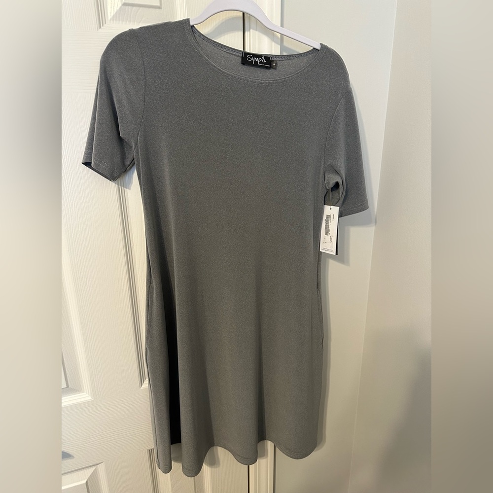 Sympli Gray Trapeze Dress
